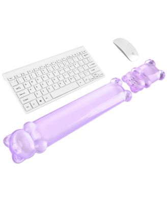 Ergonomic Bear-Shaped Keyboard and Mouse Wrist Rest Set, 2-Piece Set for 65%, 68%, 75% Keyboards