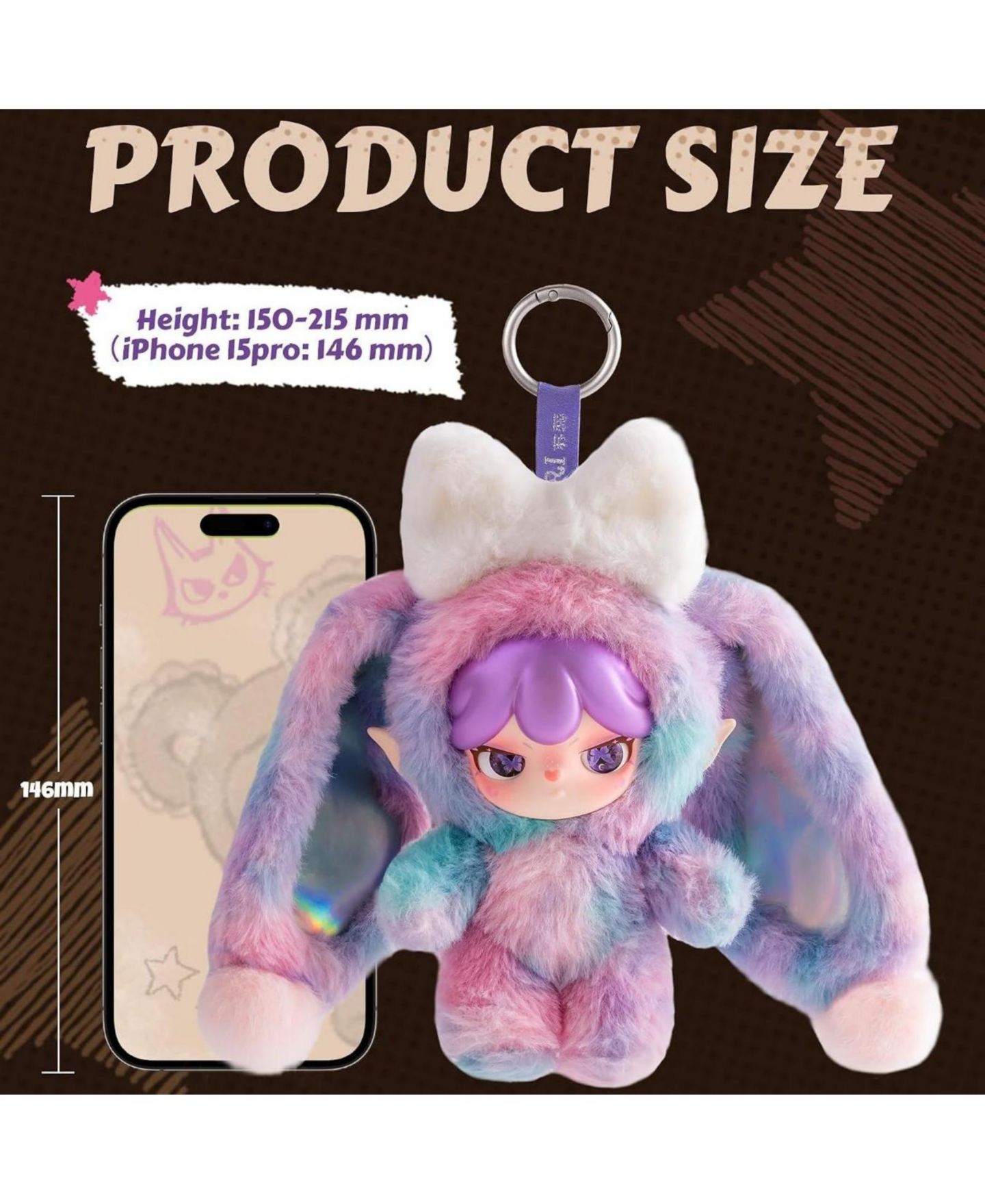 Детская мягкая игрушка Robotime Suri Magical Animal Blind Box Hanging Plush, 1-Piece — фото 3