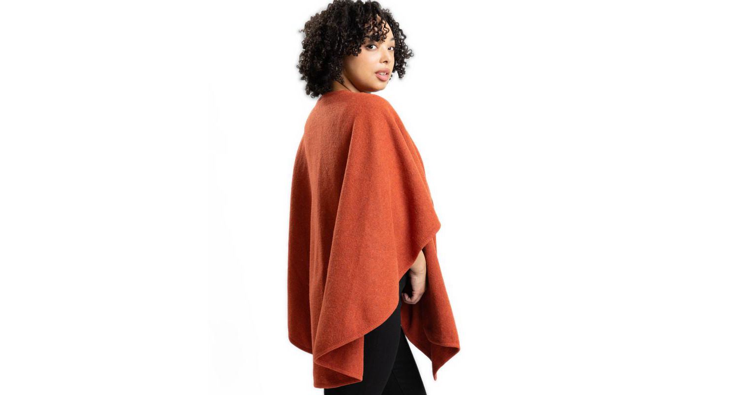 Women's Gloria Oversized V-Neck 3/4-Sleeve Poncho