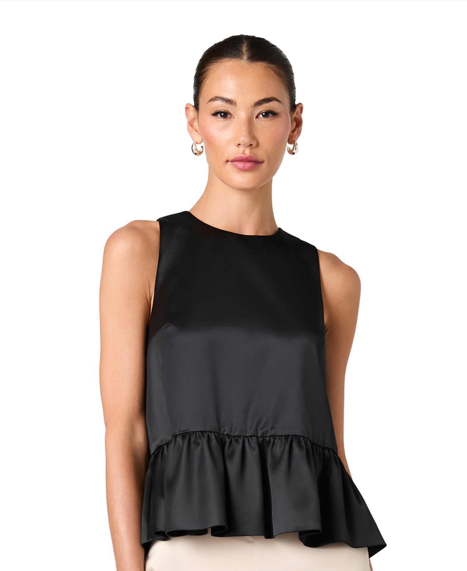 Women's Carey Satin Sleeveless Peplum Top