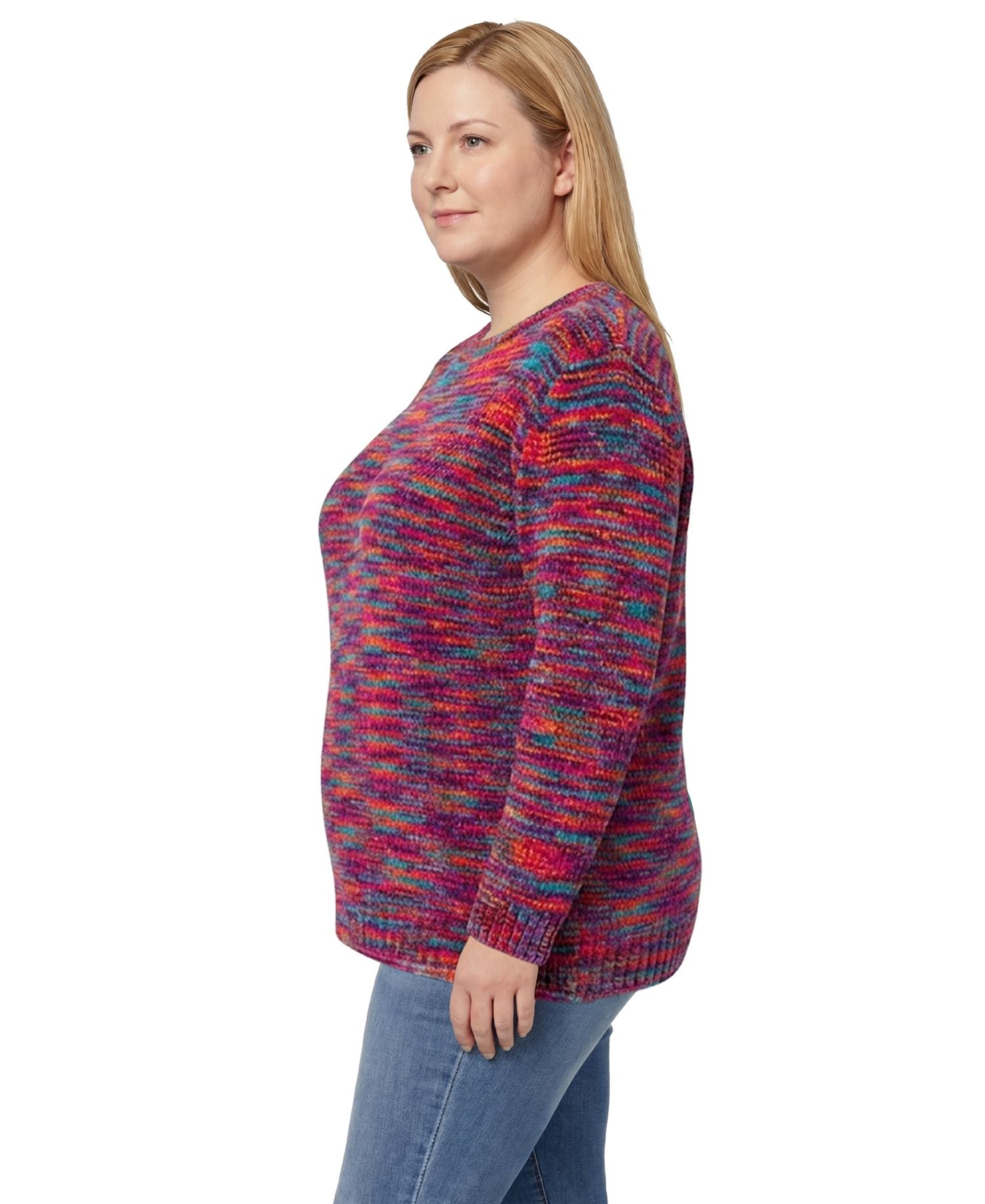 Women's Plus Size Crewneck Chenille Sweater