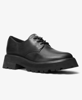 MICHAEL Women's Lowen Platform Leather Lace-Up Loafers