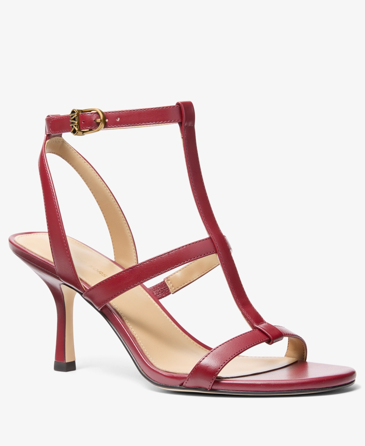 Michael Kors Women's Open Toe Nara Mid Sandals - Deep Red