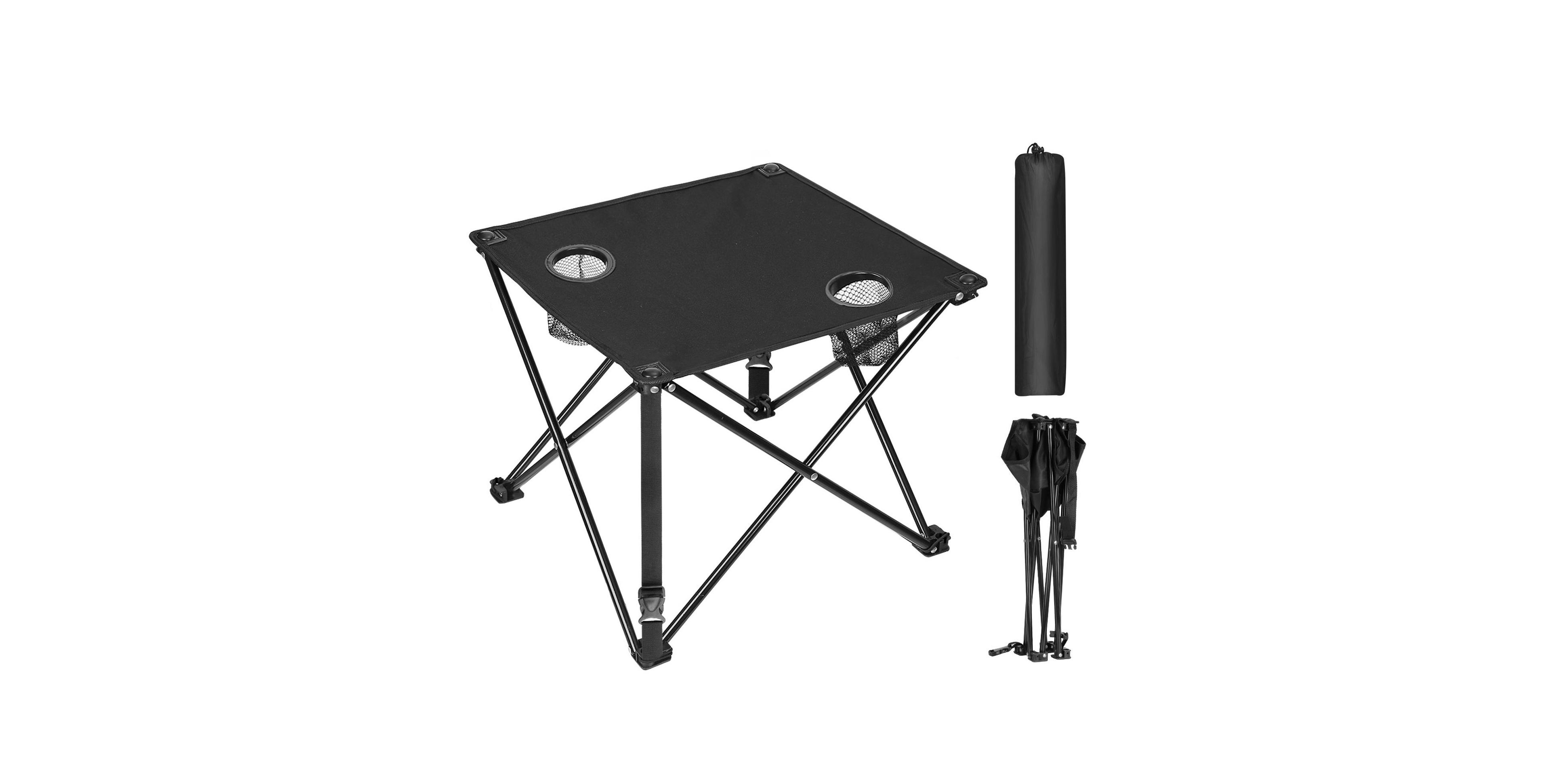 Sevorley Outdoor Table, Folding Design, Carry Bag, Cup Holders for Camping