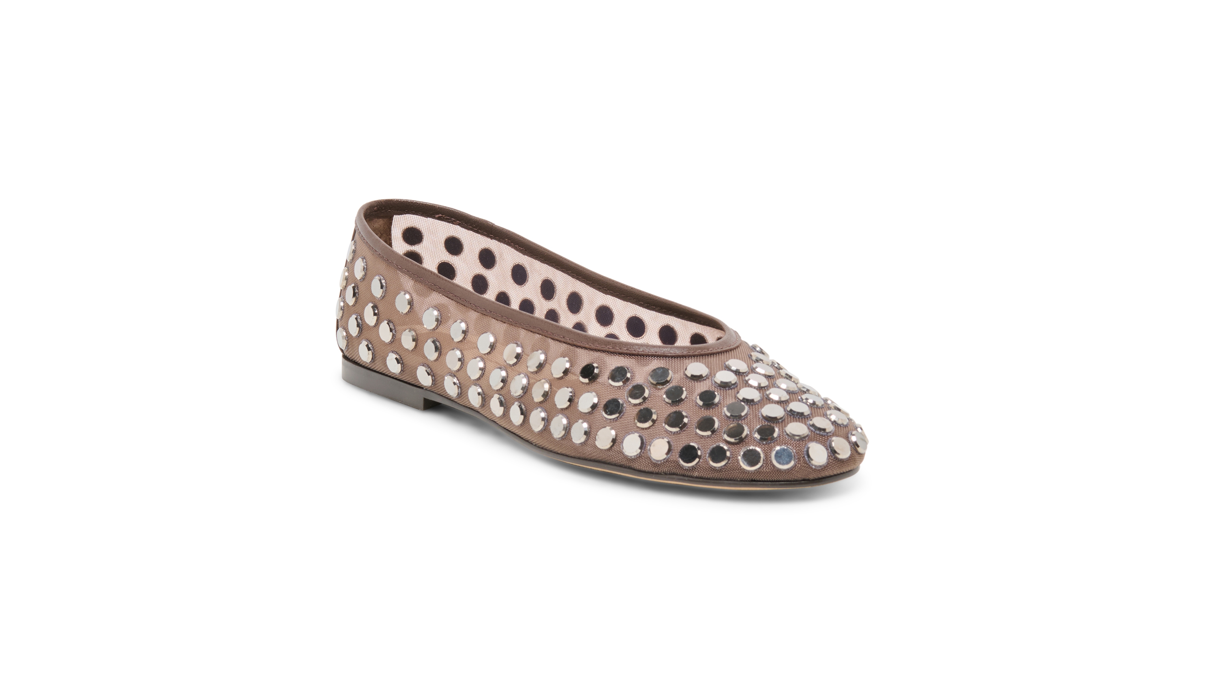 Dolce Vita Women's Calia Stud Mesh Ballet Almond Toe Flats