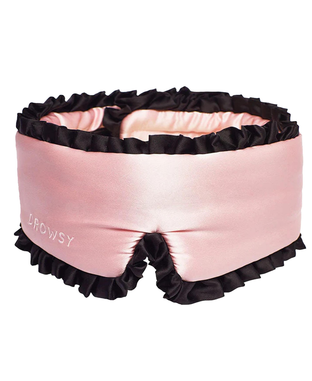 Drowsy Sleep and the City Silk Sleep Mask - Pink & Black