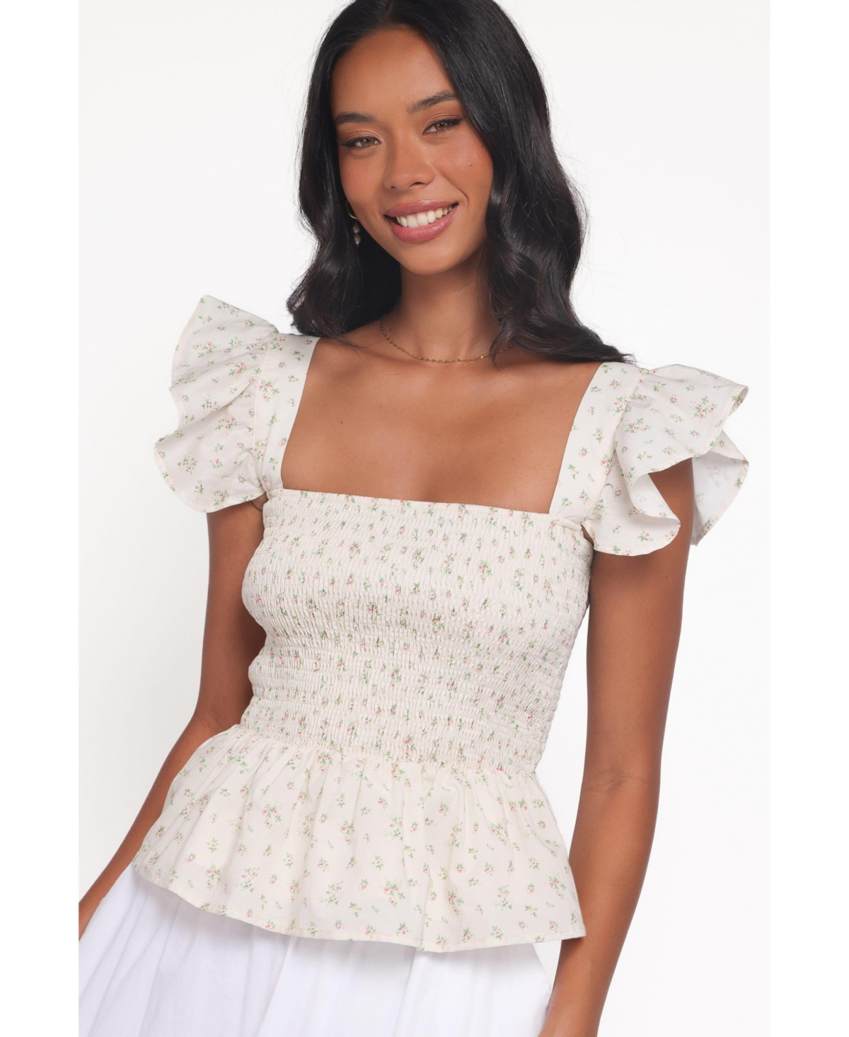 Petal & Pup Women's Remira Smocked Ruffle Top