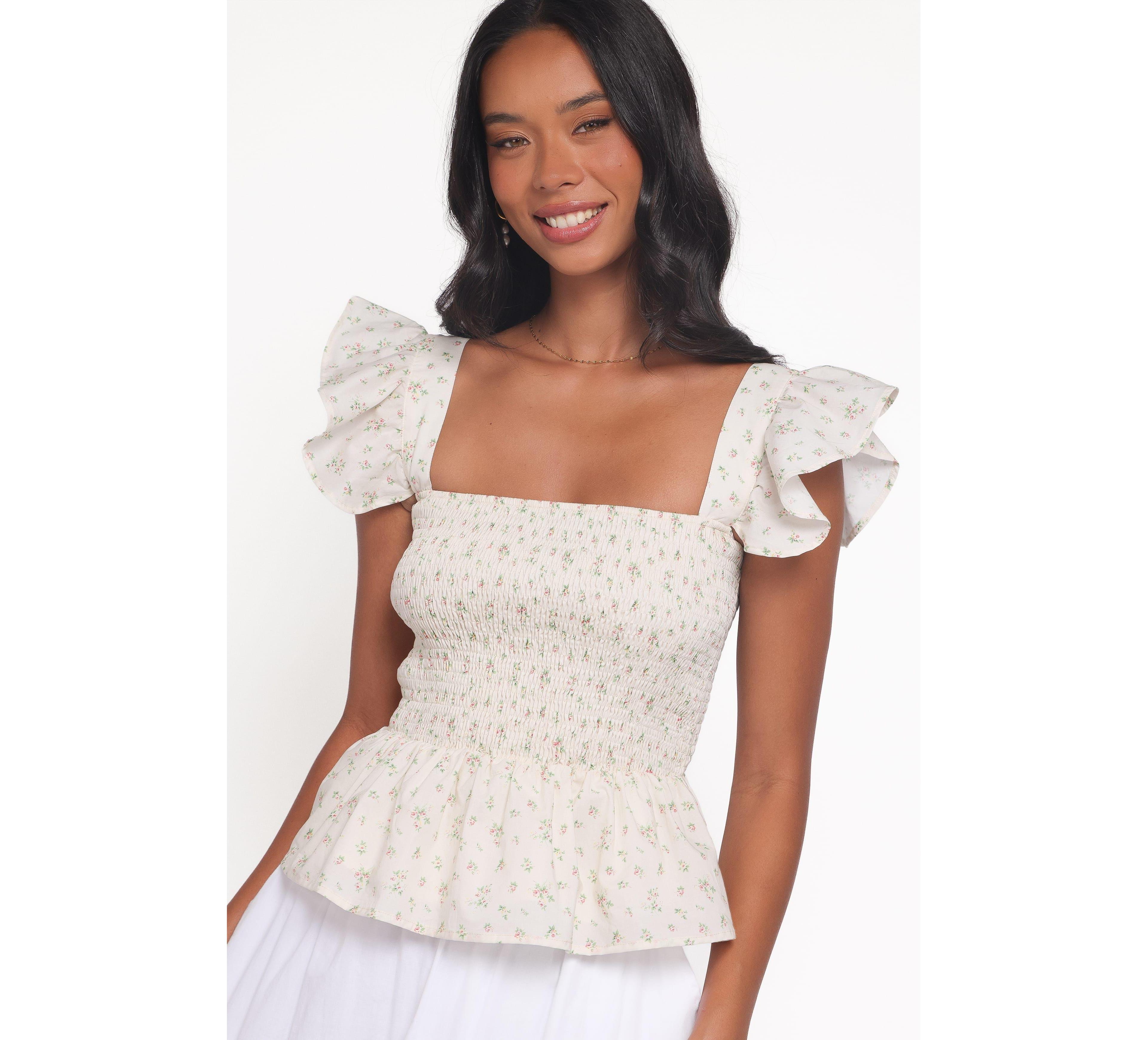 Petal & Pup Women's Remira Smocked Ruffle Top