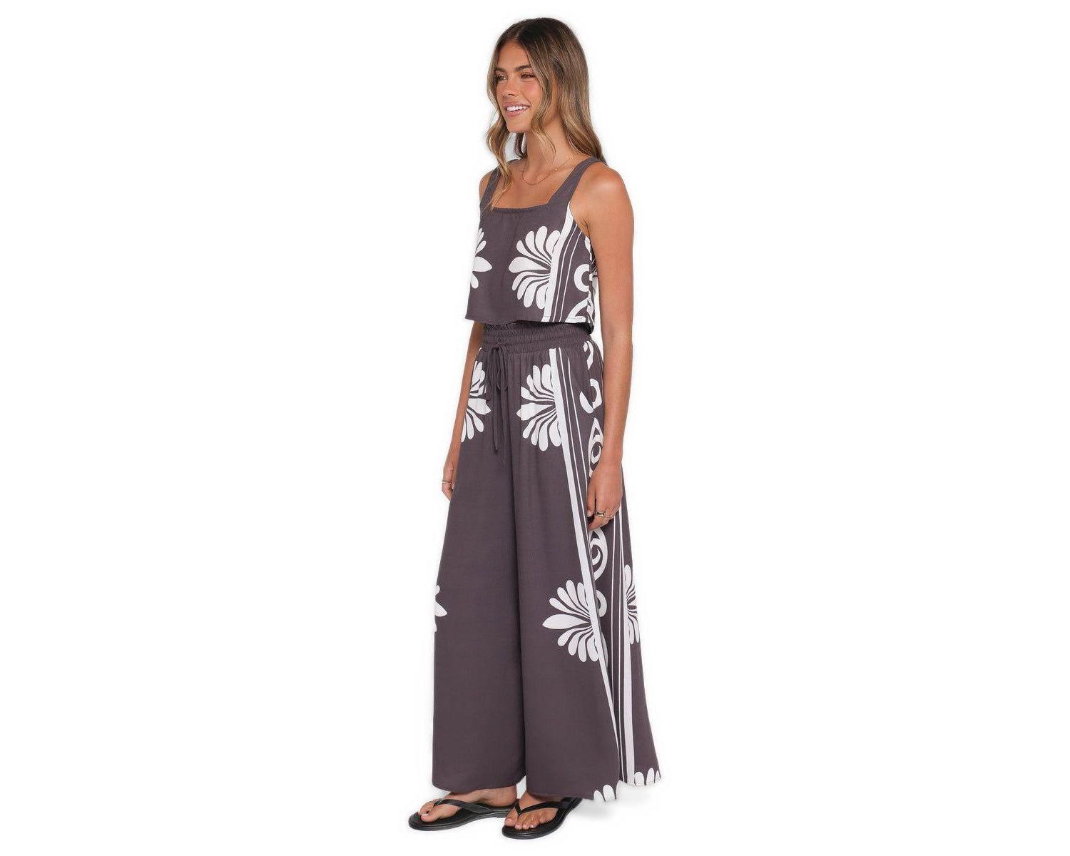 Women's Timothy Cropped Square-Neckline Wide-Leg Top and Pants, 2-Piece Set