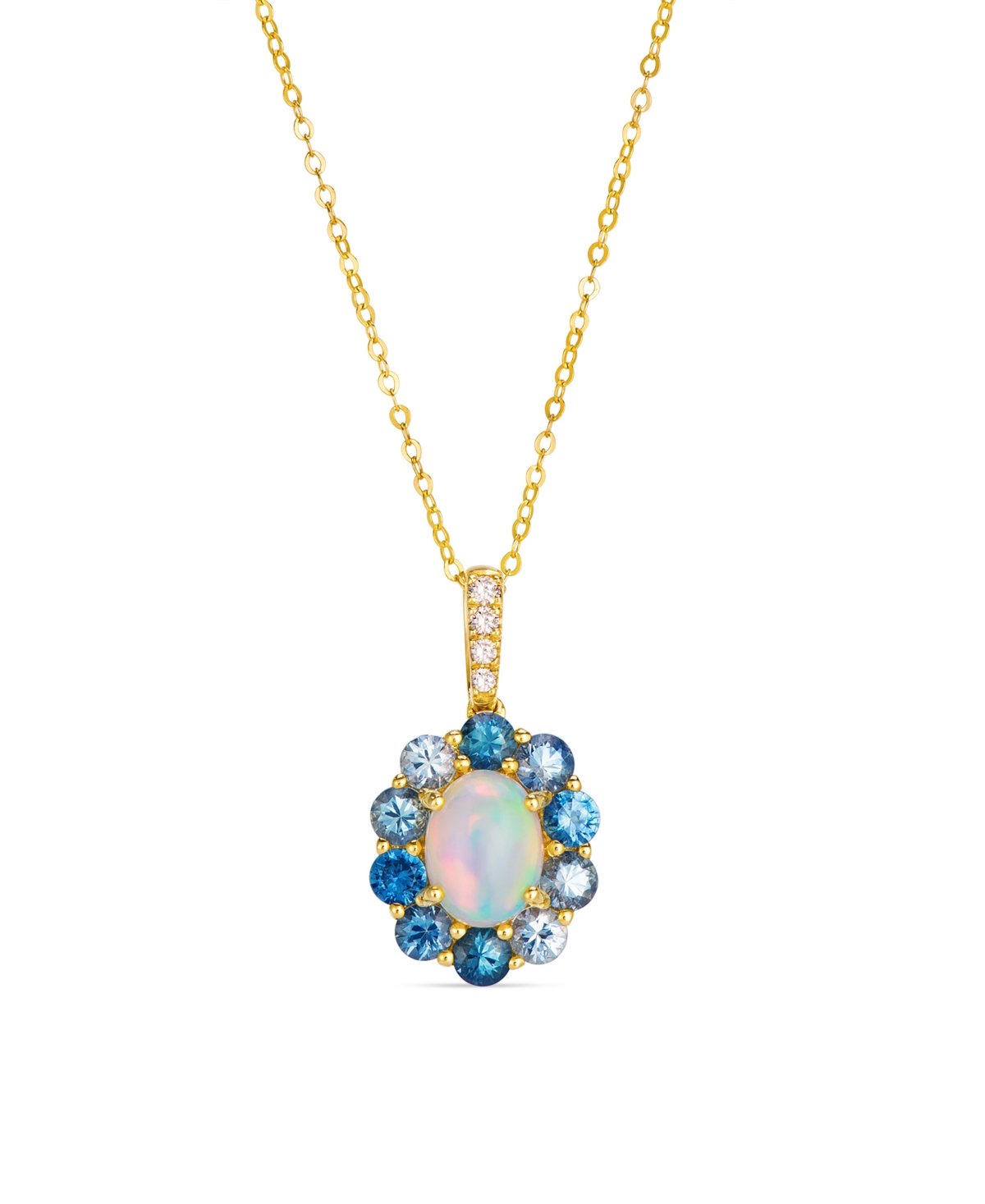 Le Vian Honey Gold Opal and Diamond Pendant (1/20 ct. t.w.) in 14k Yellow Gold - Yellow Gold