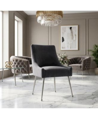 Velvet Upholstered Dining Chair with Legs for Kitchen and Dining