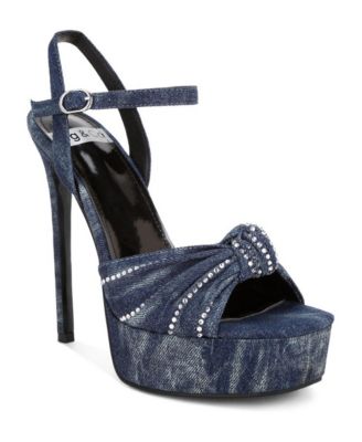 Rag and Co Womens Margala Knotted Rhinestone Embellished Sandals