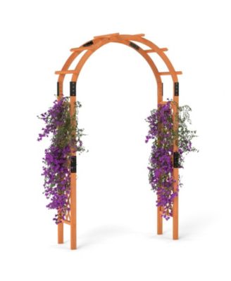  7.7-Ft Wooden Garden Arch Arbor for Climbing Plants