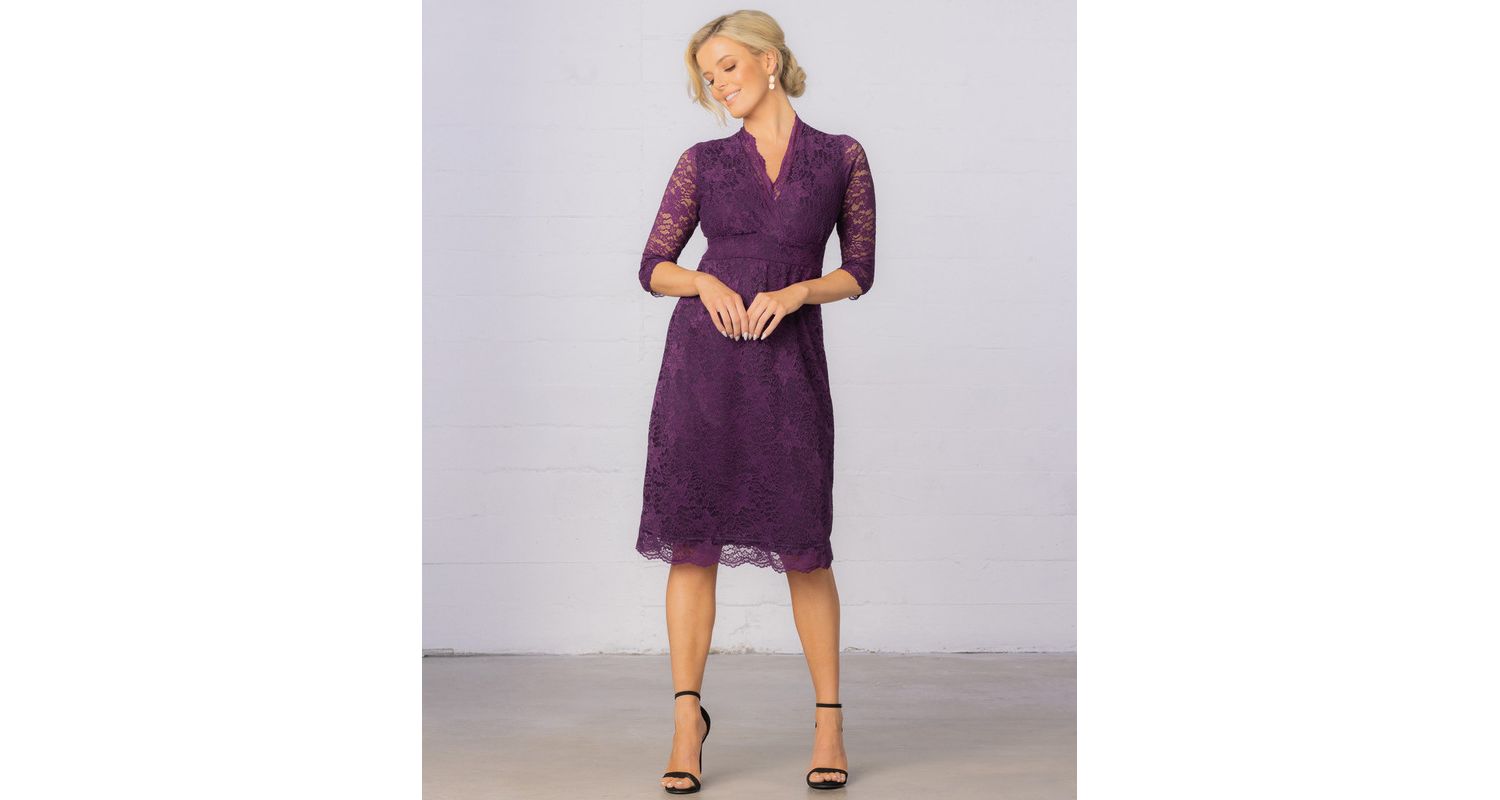 Women's Scalloped Boudoir Lace Cocktail Dress