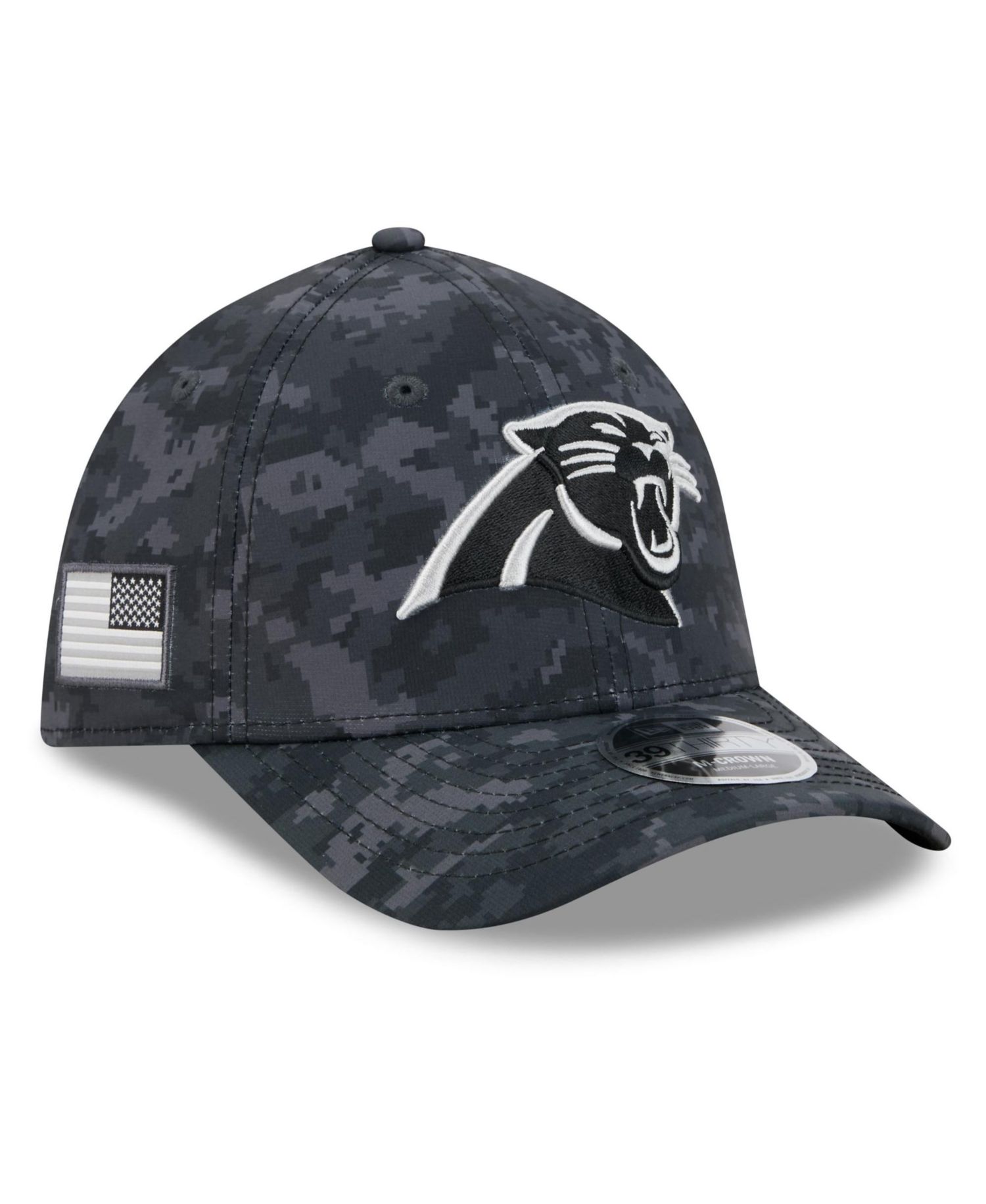 Men's Black Carolina Panthers 2026 Salute to Service 39THIRTY Flex Hat