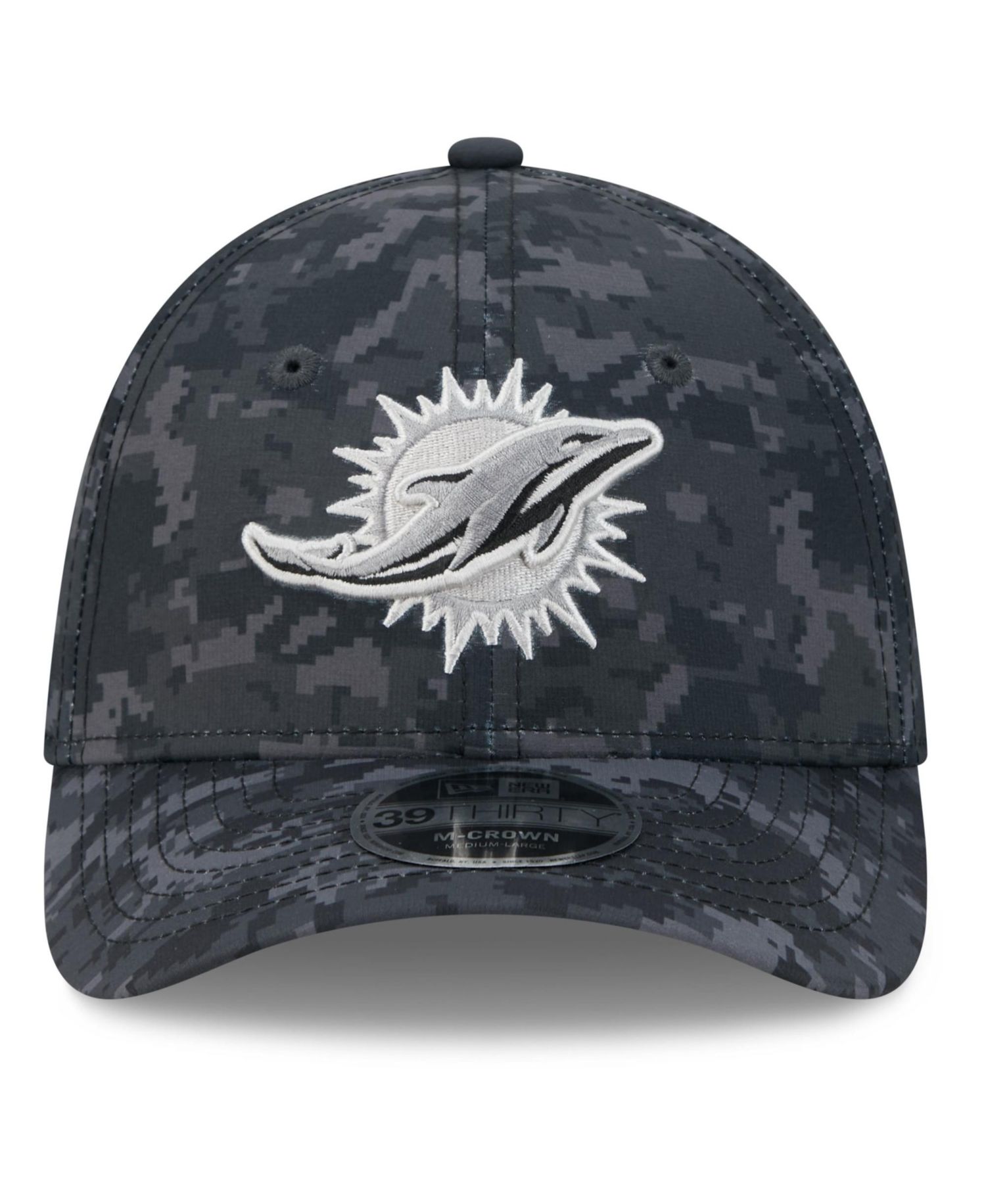Men's Black Miami Dolphins 2026 Salute to Service 39THIRTY Flex Hat