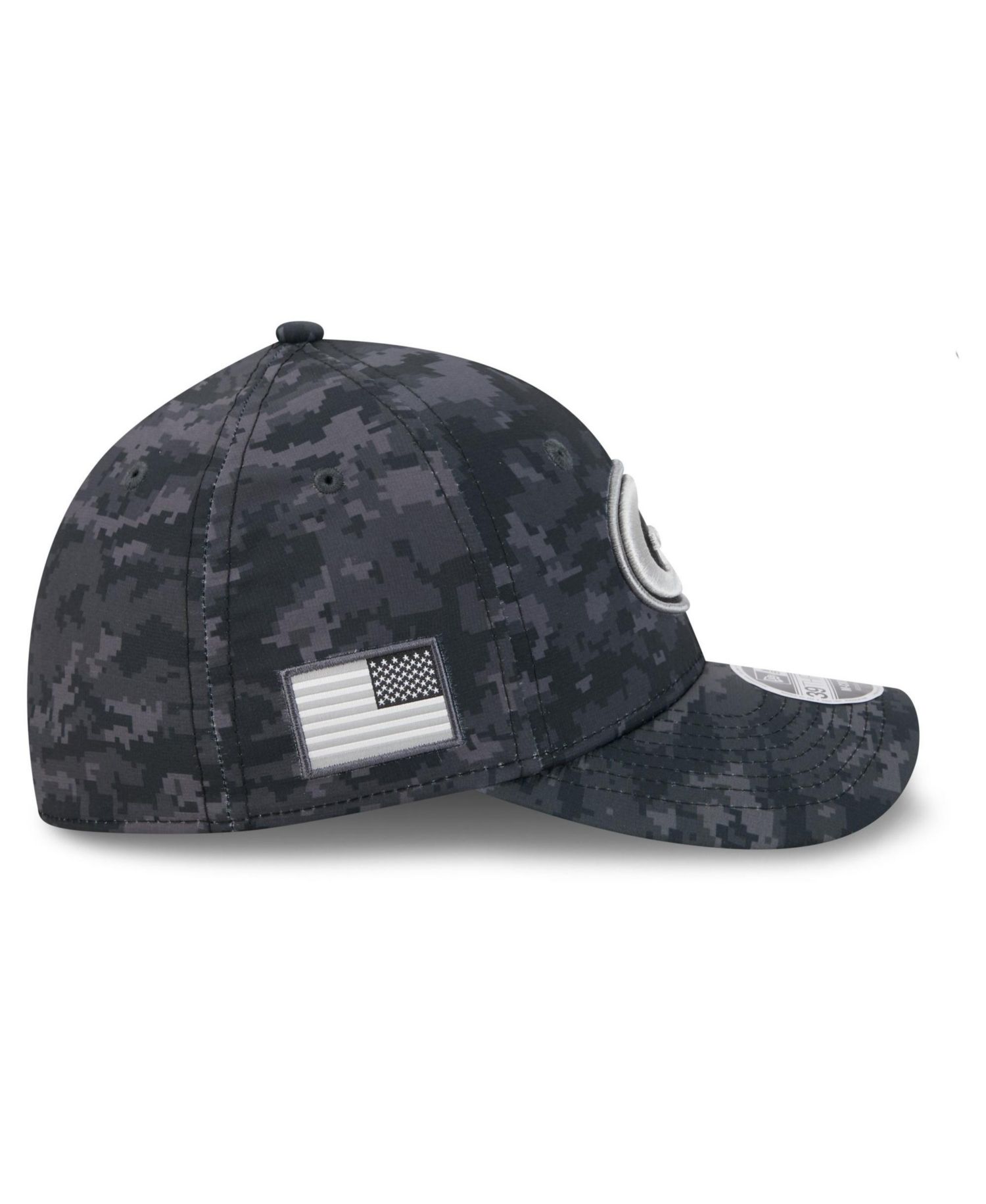 Men's Black Green Bay Packers 2026 Salute to Service 39THIRTY Flex Hat
