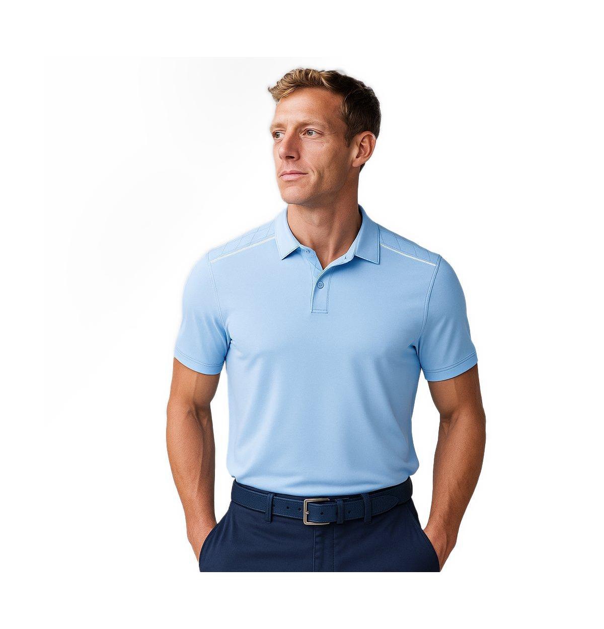 Cole Haan Golf Apparel Men's Sky weave Polo Shirt - Nantucket breeze