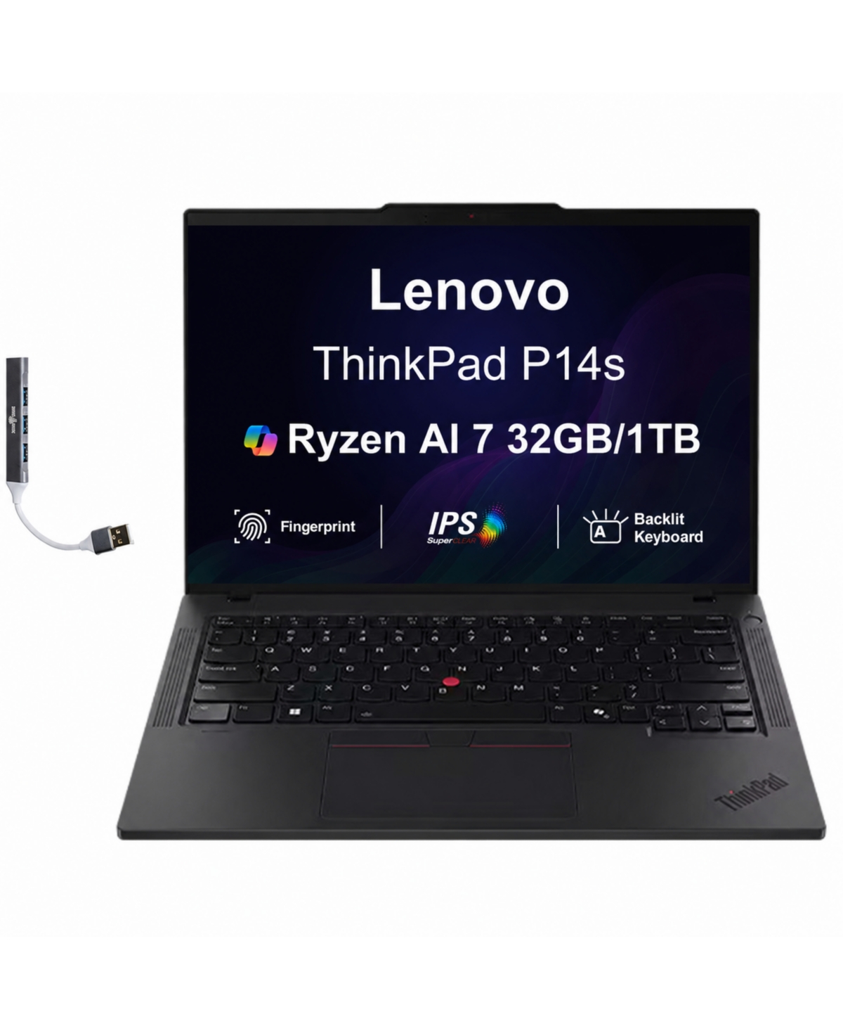 Lenovo ThinkPad P14s Workstation 14.0 Wuxga (Amd Ryzen Ai 7 350, 16GB DDR5, 512GB PCIe Ssd