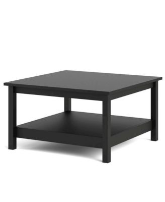 Modern Matte Coffee Table with Open Shelf for Living Room