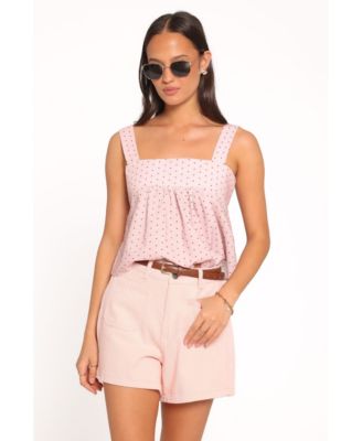 Women's Bronti Square-Neck Sleeveless Dot-Print Tank