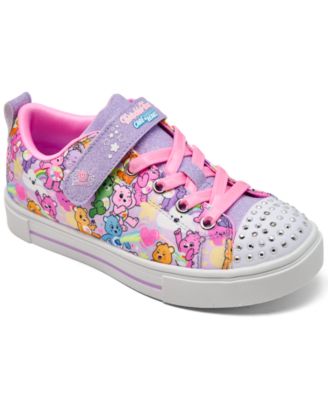 Little Girls' Beary Friendly Care Bears Light-Up Sneakers from Finish Line