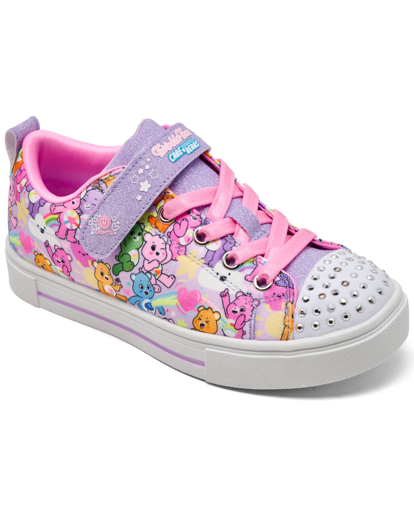 Кроссовки Skechers Beary Friendly Care Bears Light-Up Sneakers from Finish Line для девочек, цвет: Лавандовый / Разноцветный — фото 1