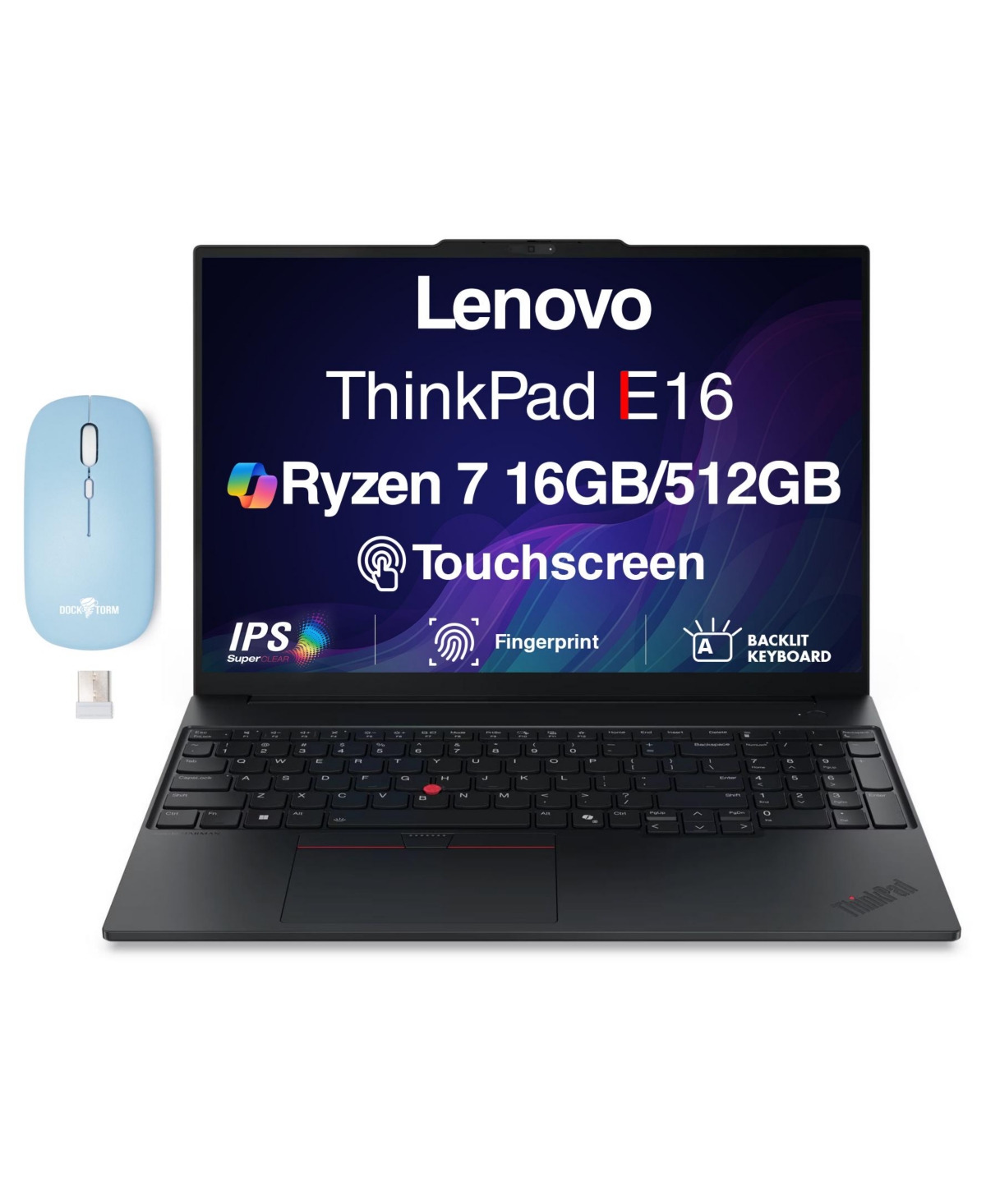 Lenovo ThinkPad E16 Gen 3 16" Touchscreen Laptop with Wireless Mouse