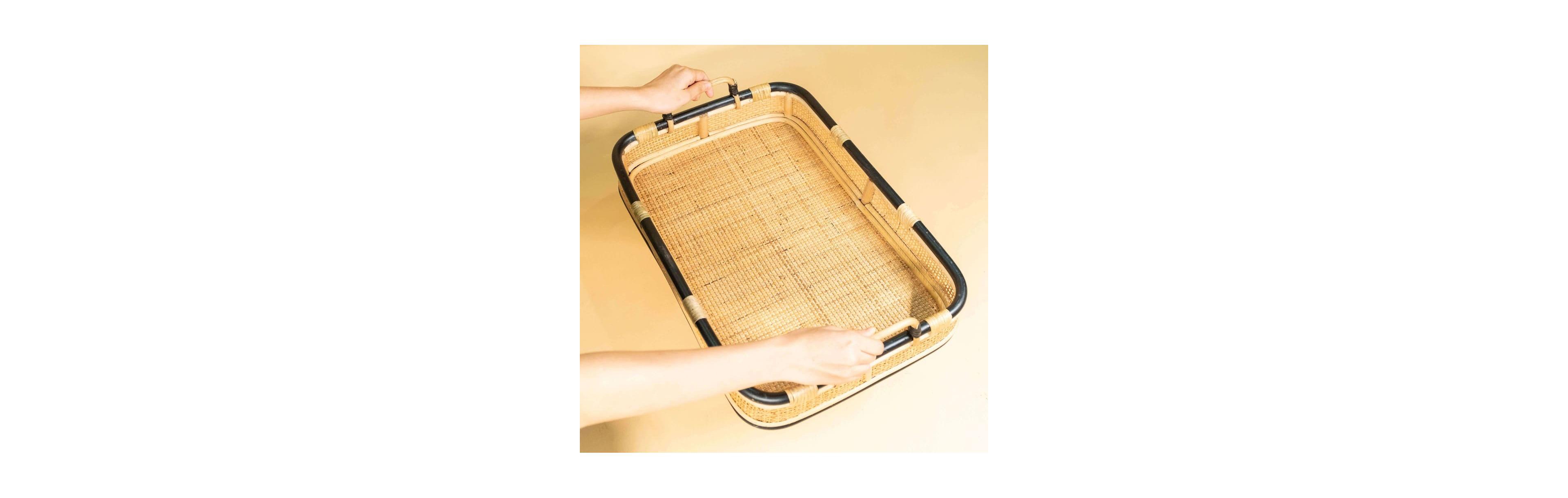 Momiji Coco Handcrafted Rattan Serving Tray