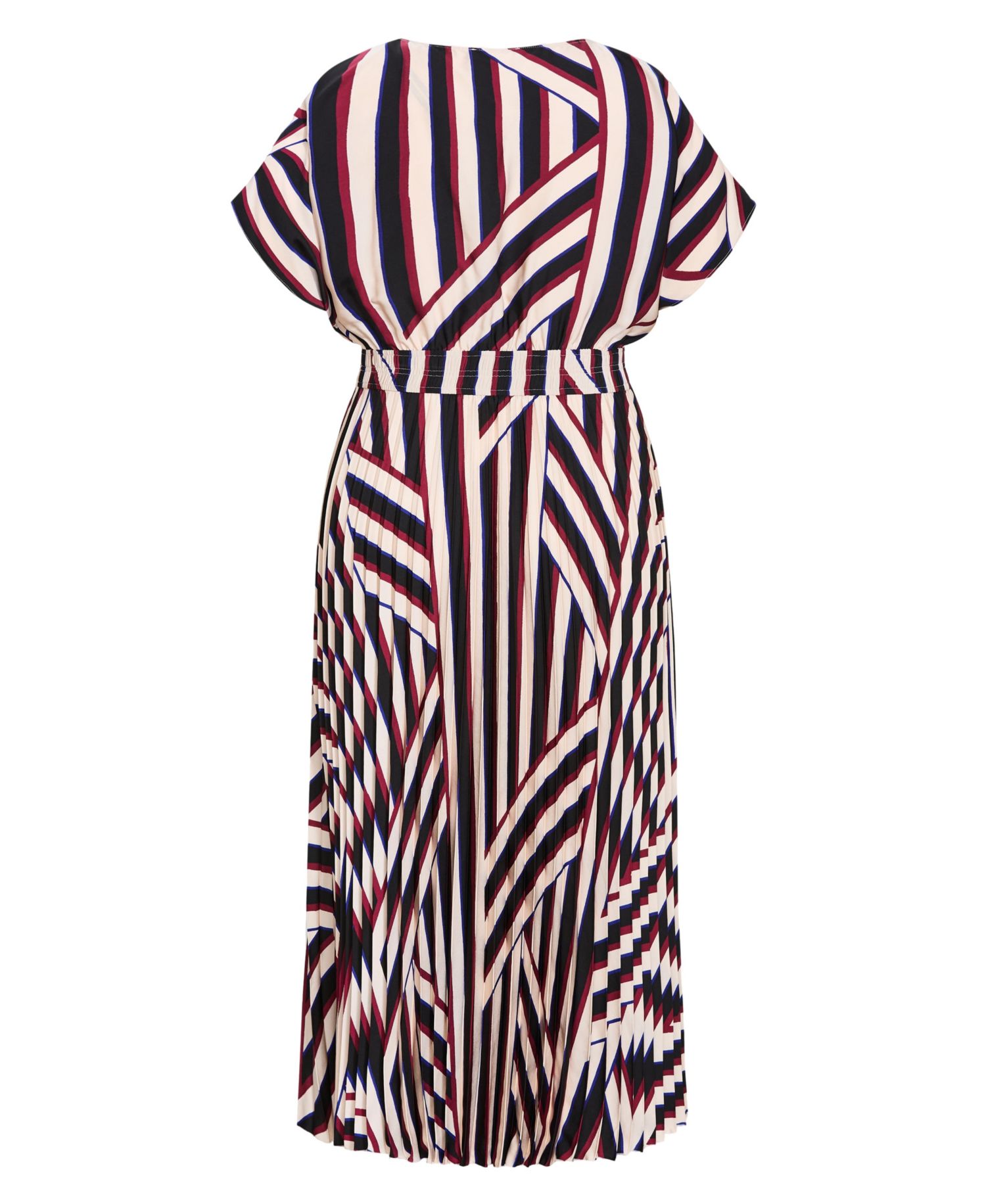 Plus Size Eloisa Striped Short-Sleeve V-Neck Dress