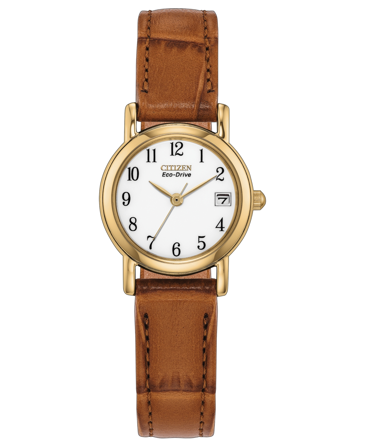 Citizen Women's Solar Powered Water-Resistant Brown Leather Watch 23mm - Brown