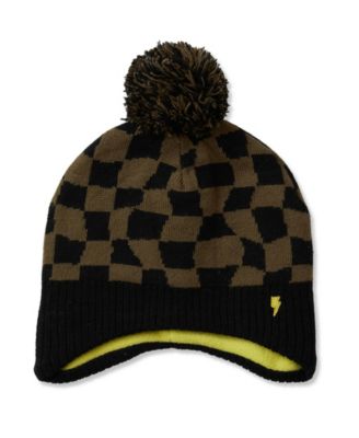 Girls' Pom-Pom Sherpa Fleece-Lined Earflap Beanie