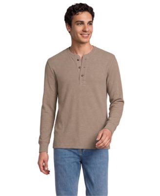 Men's Long Sleeve Thermal Waffle Henley