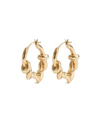 Knotted Maxi Hoops In Gold Earrings