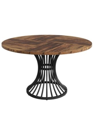 Round Farmhouse Kitchen Table for Dining Area and Family Meals