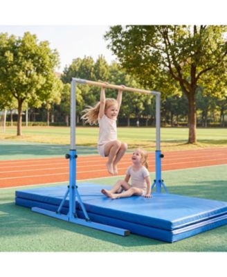Foldable Gymnastics Bar for Kids, 13-Level Height, 265LBS