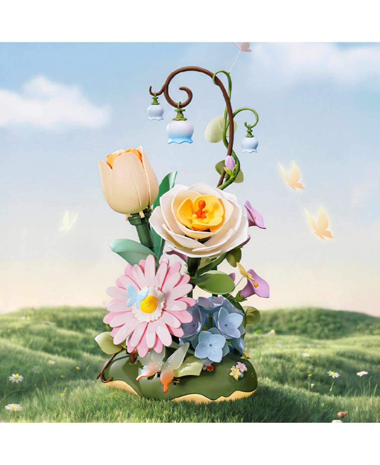 Детский конструктор Robotime Flower Wooden Bloom Craft 581-Piece Puzzle Building Set, Ages 14+ — фото 3