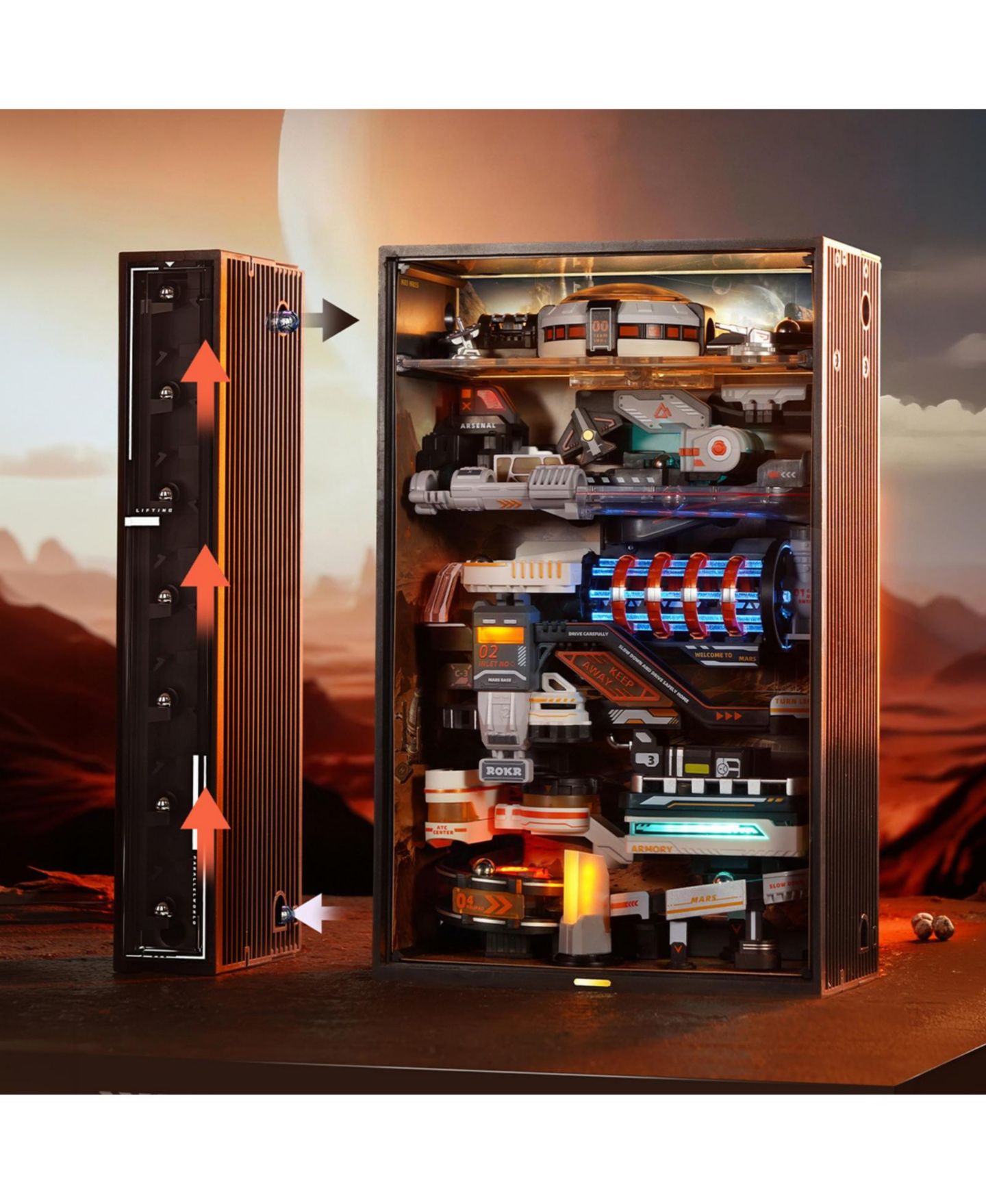 Детские конструкторы Robotime Mars Outpost 3D Wooden Motorized Marble Run Puzzle, Ages 14+ — фото 5