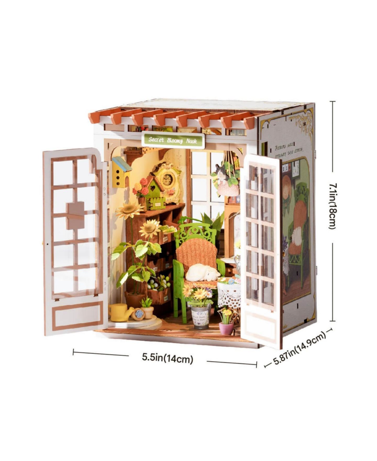 Детский конструктор Robotime Secret Bloomy Nook 246-Piece 3D Wooden Puzzle Building Set, Ages 14+ — фото 4