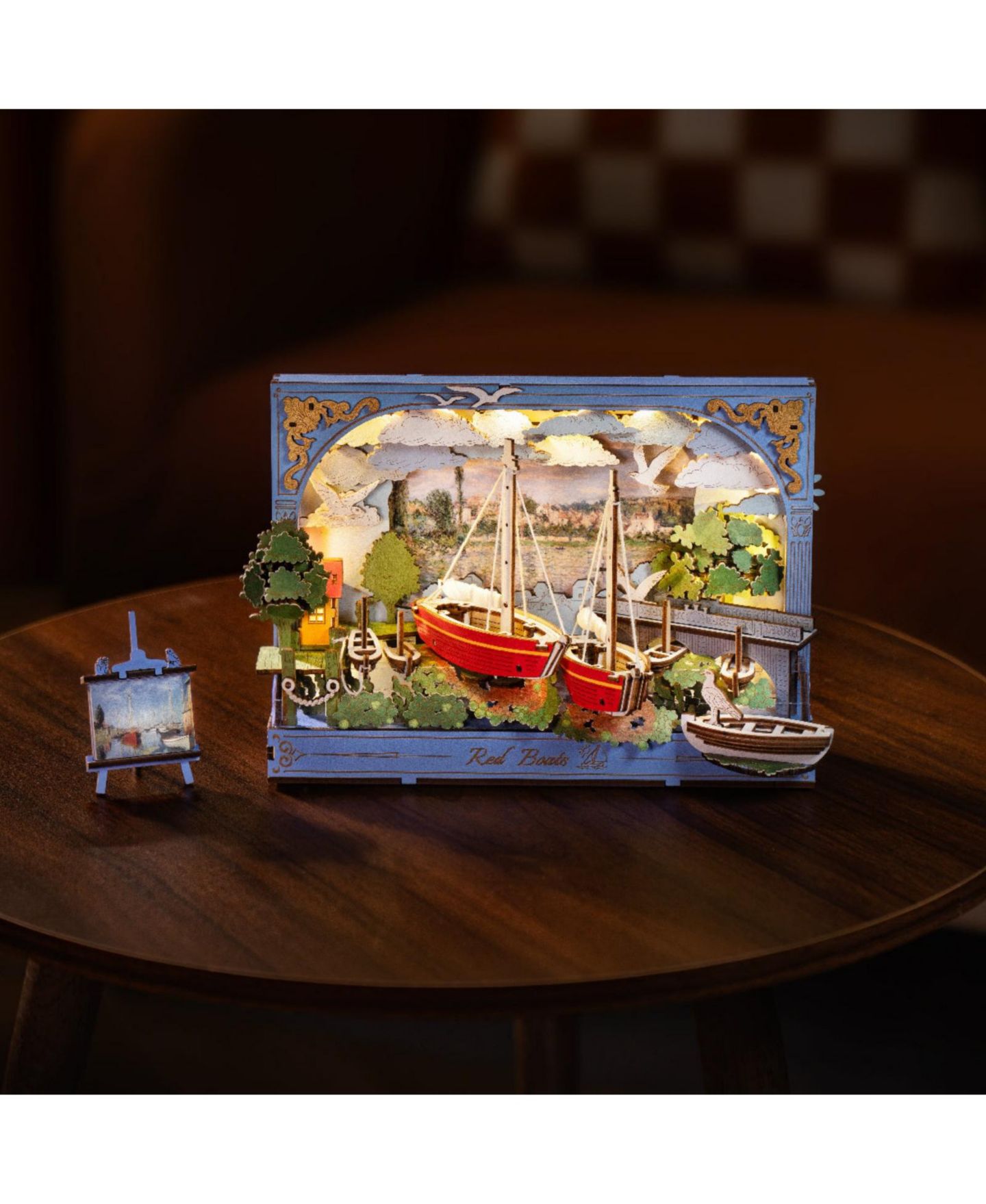 Детские конструкторы Robotime Red Boat 3D Wooden LED Puzzle, Ages 14+ — фото 6