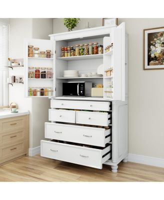 Streamdale Freestanding Large Kitchen Pantry Tall Storage Cabinet with Drawers