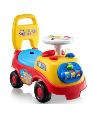 Toddler Push Ride-On Car with Music and Under-Seat Storage, 48.5 lb. Capacity, Ages 1-3