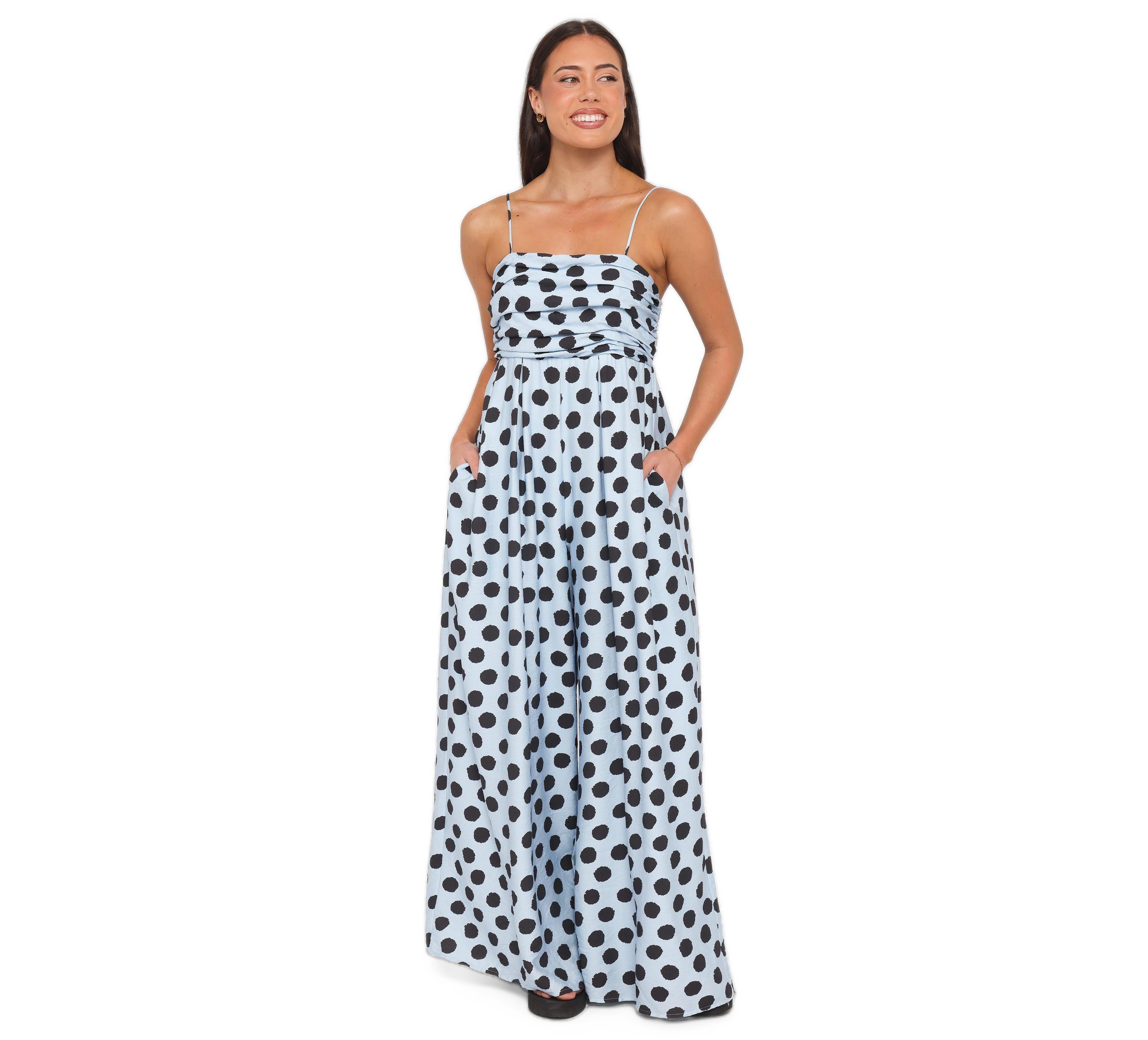 Petal and Pup Women's Pricilla Square-Neck Sleeveless Wide-Leg Jumpsuit