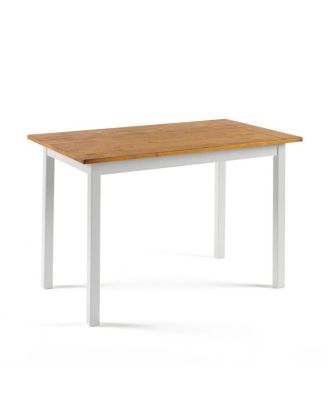28-Inch-Wide Solid Pine Wood Dining Table with Legs for Home
