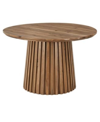 Solid Wood Kitchen Table with Round Top for 4 to 6 People