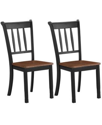 2 Pieces Solid Whitesburg Spindle Back Wood Dining Chairs