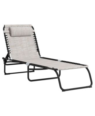 Outdoor Chair, Folding Design, Adjustable Backrest for Camping, Travel and Outdoor Activities