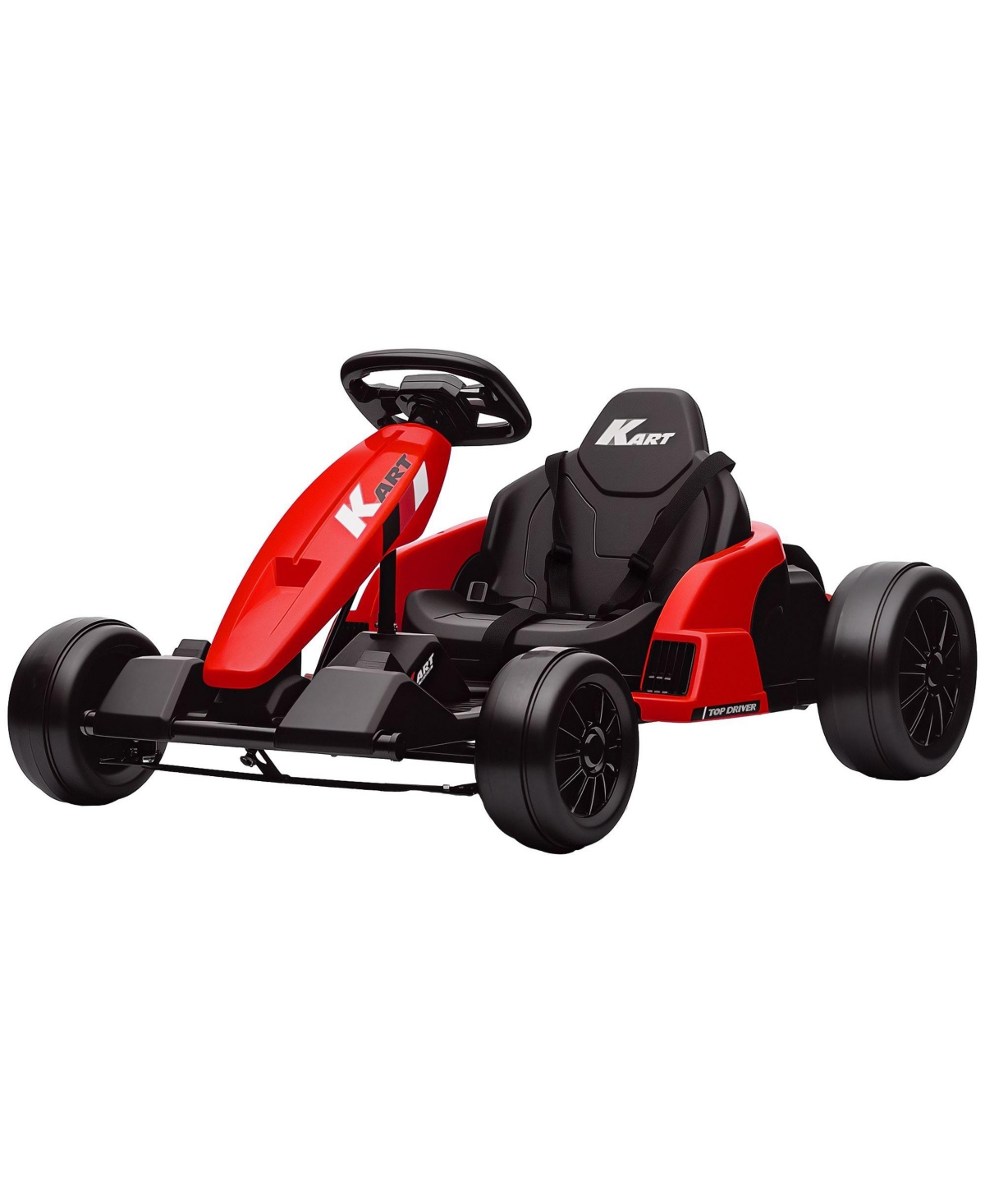 Sevorley Kids Go-Kart 24V Adjustable Seat Ride-On, Ages 6-12