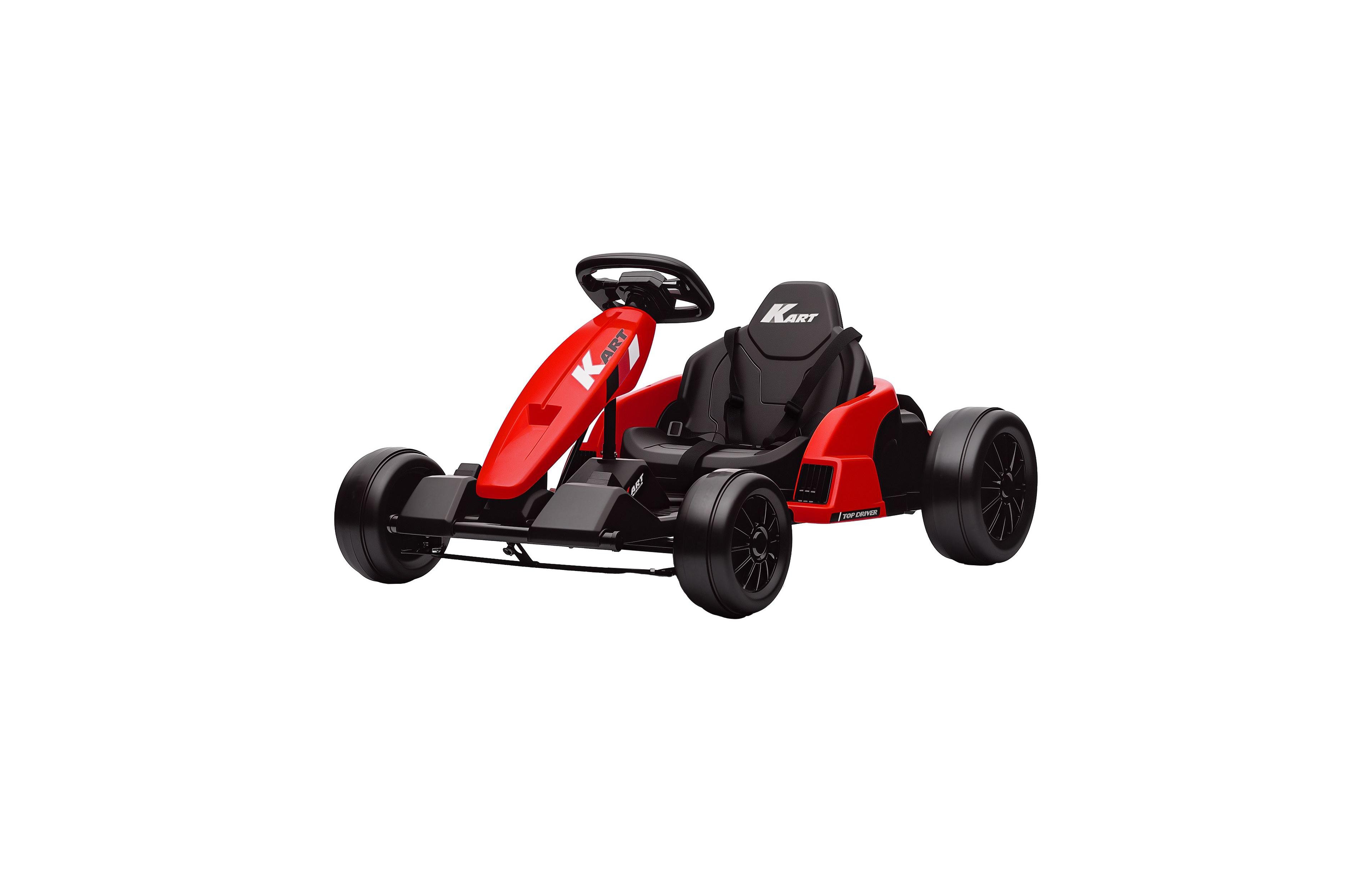 Sevorley Kids Go-Kart 24V Adjustable Seat Ride-On, Ages 6-12