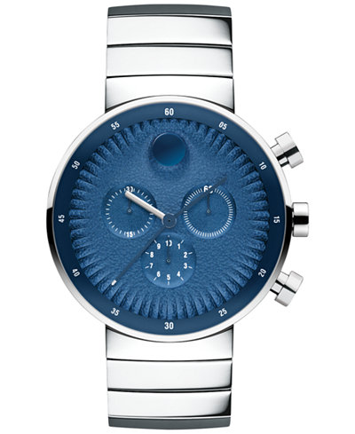 Movado Men's Swiss Chronograph Edge Stainless Steel Bracelet Watch 42mm 3680030